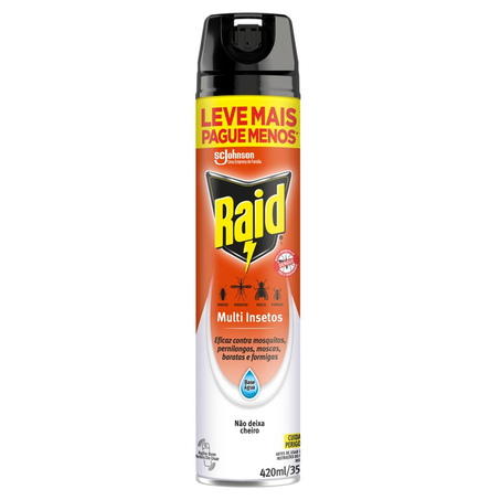 Inseticida Aerossol Raid 420ml - Base Água - Leve Mais, Pague Menos