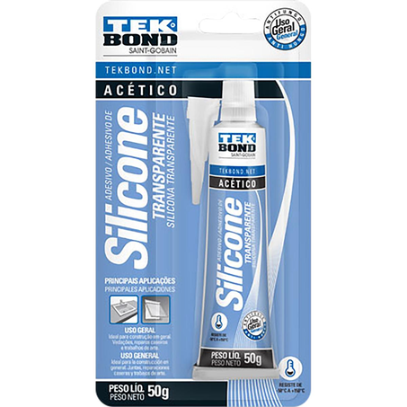 Silicone Tekbond 50g - Acético - Transparente