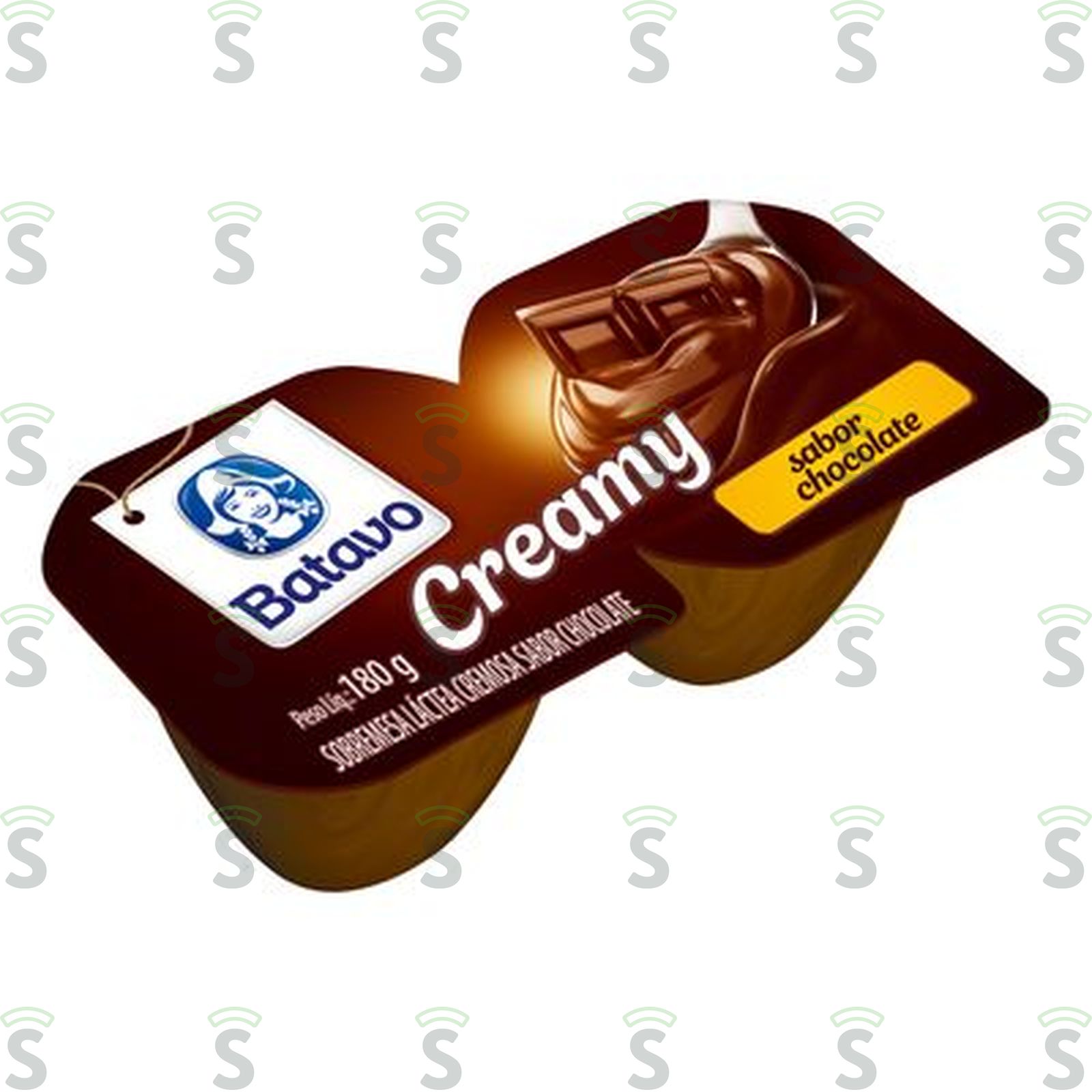 Sobremesa Láctea Chocolate Batavo Creamy Bandeja 2 Unidades 180g