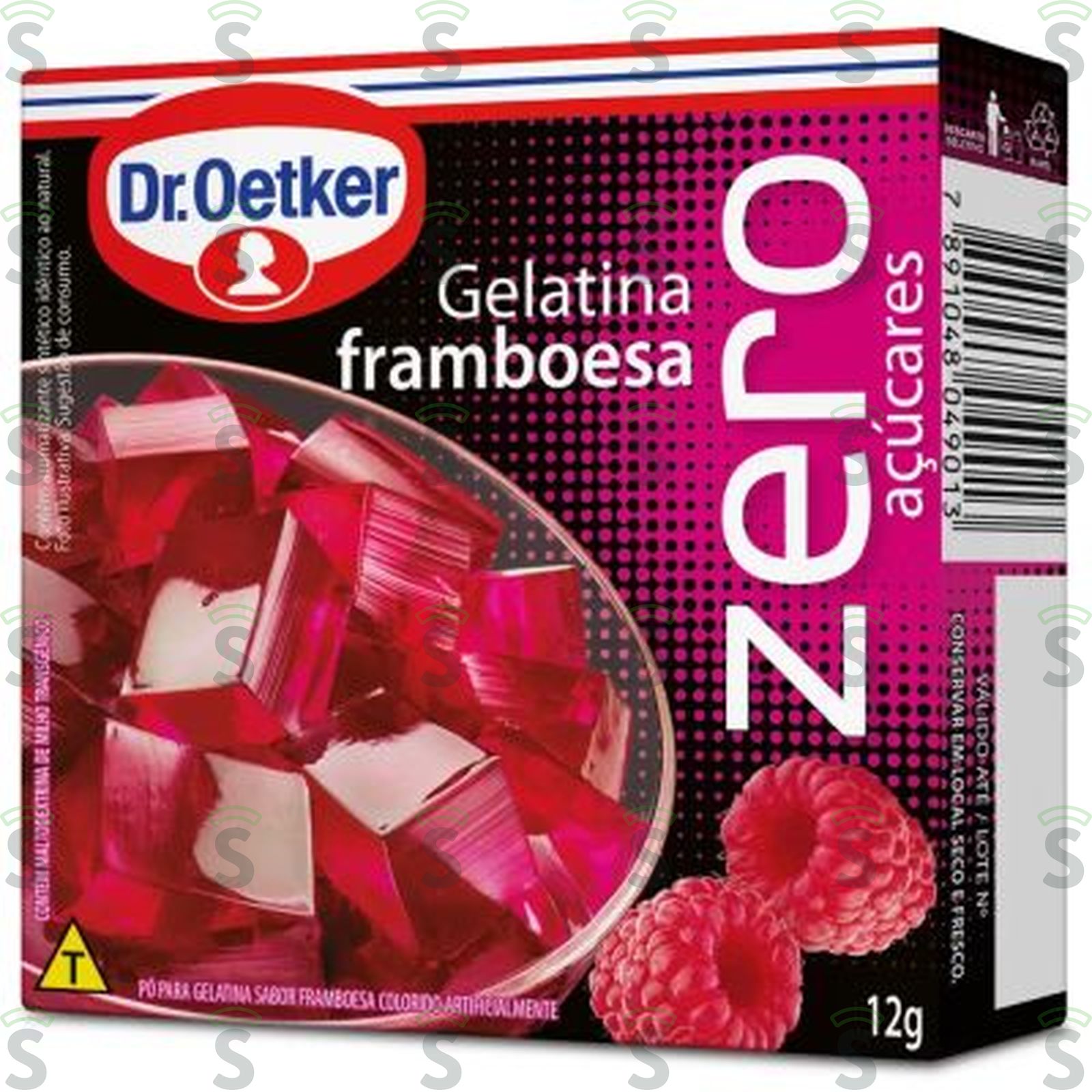 Gelatina oetker zero framboesa 12g