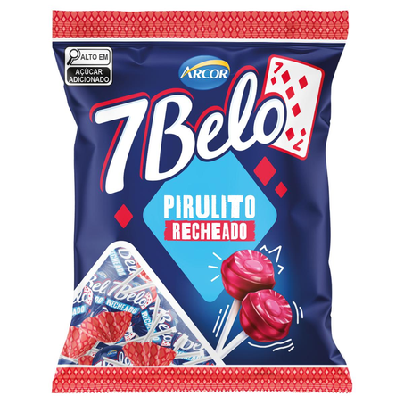 Pirulito 7 Belo Arcor 120g - Framboesa