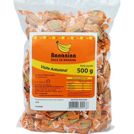 Bala de Banana Bananina 500g