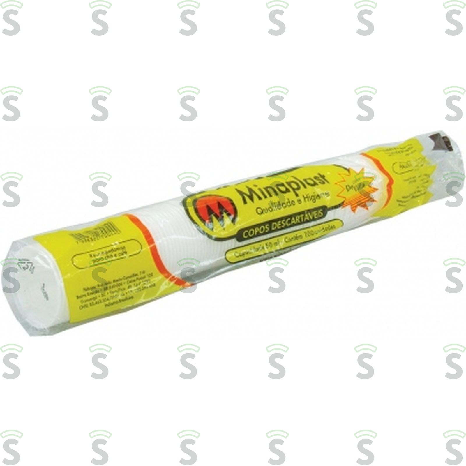 Minaplast-copo 50ml branc/transp c/100