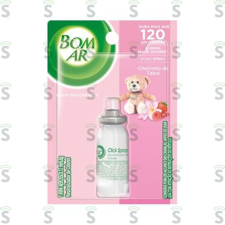  Bom Ar-click Refil 12ml Cheiro Talco