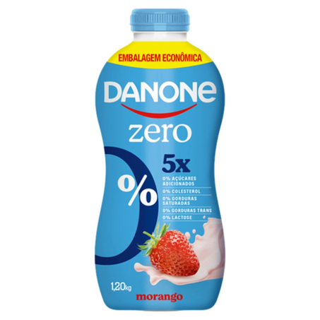 Iogurte Danone 1.200g - Zero Lactose - Morango
