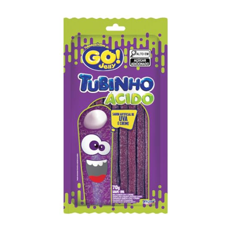 Bala Go Jelly Tubinho Uva Citrica 70g