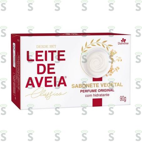  Sabonete Barra Vegetal Davene Perfume Original Com Leite de Aveia Clássico Caixa 90gr