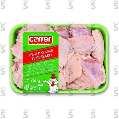  Meio da Asa Resfriada Temperada Bandeja Carrer 750g
