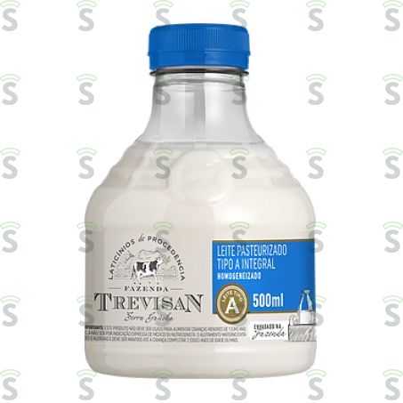  Leite Pasteurizado Tipo a Intregral Fazenda Trevisan 500ml