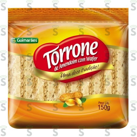  Torrone Guimarães Amendoim Com Wafer Pacote 150g