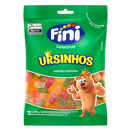 Bala de Gelatina Fini 80g - Ursinhos