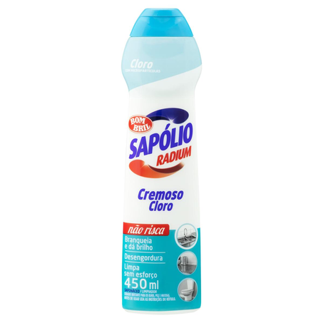 Saponáceo Cremoso Radium 450ml - Cloro