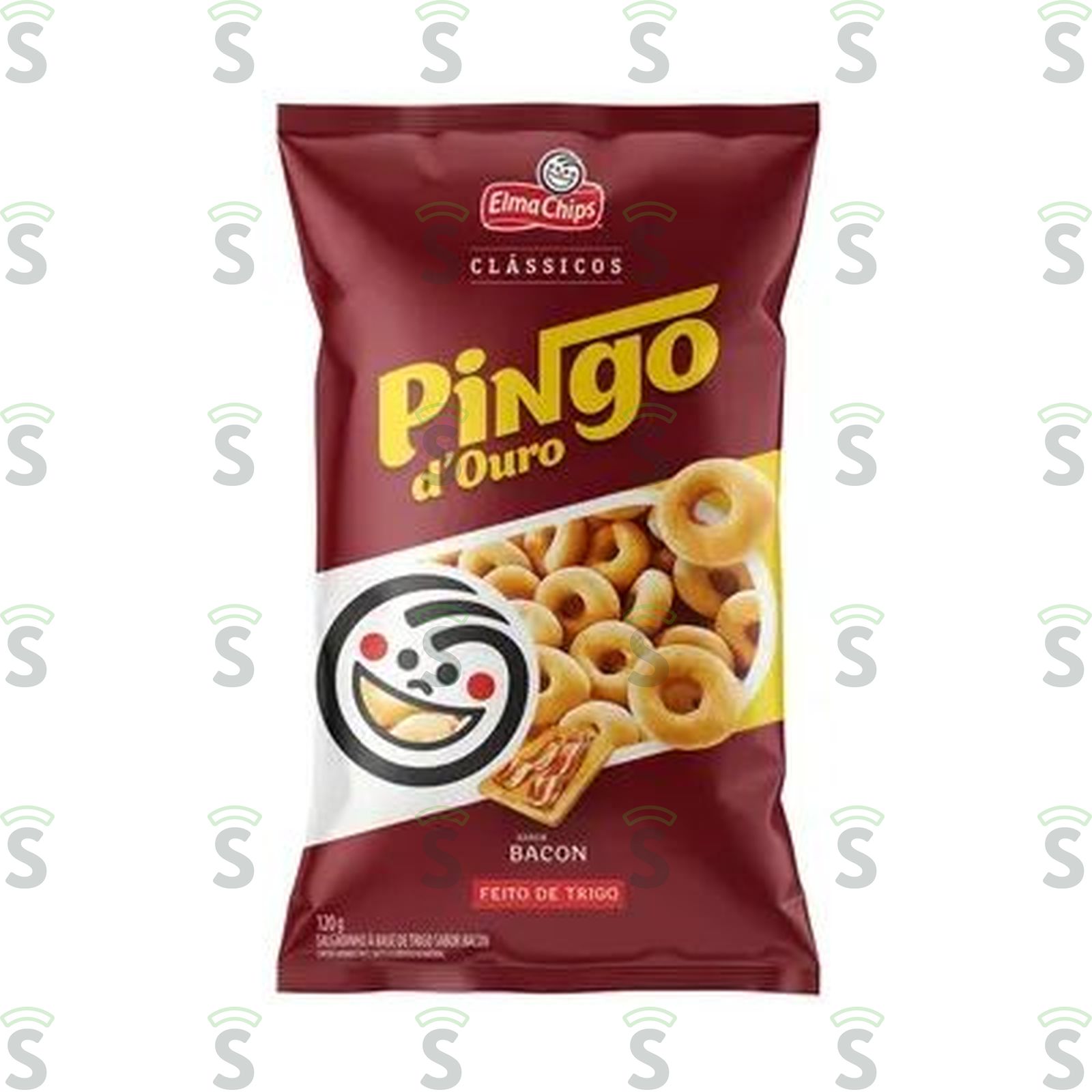 Salgadinho de Trigo Bacon Elma Chips Pingo D'ouro Clássicos Pacote 120G