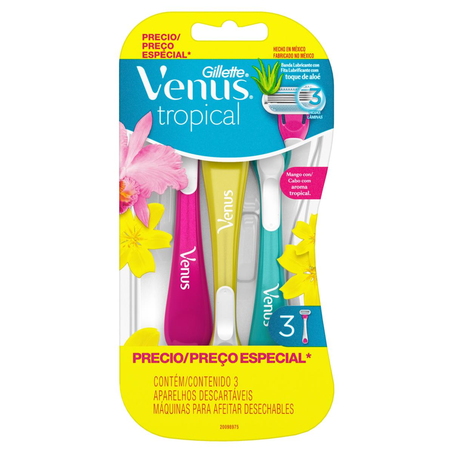 Aparelho Venus Tropical Gillete Com 3 aparelhos