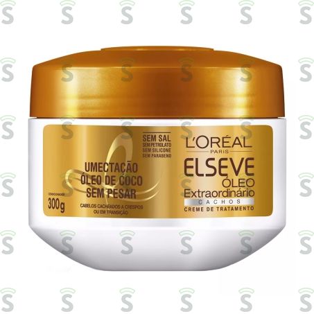  Creme de Tratamento L'oréal Paris Elseve Óleo Extraordinário Cachos Pote 300gr