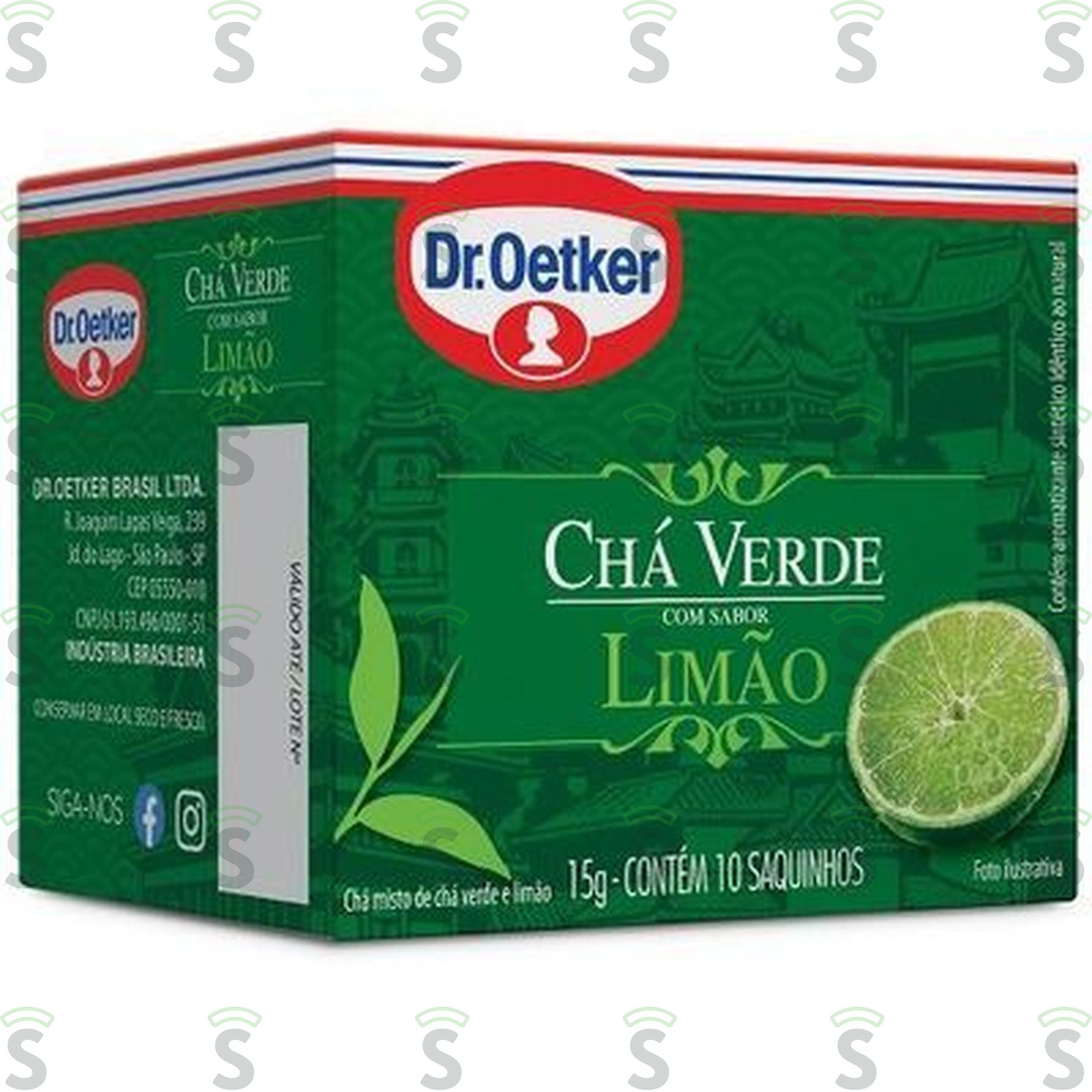 Chá Misto Dr.oetker Chá Verde e Limão Caixa com 15un - 15gr