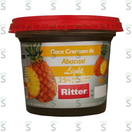  Doce Cremoso de Abacaxi Ritter Light Embalagem 380g