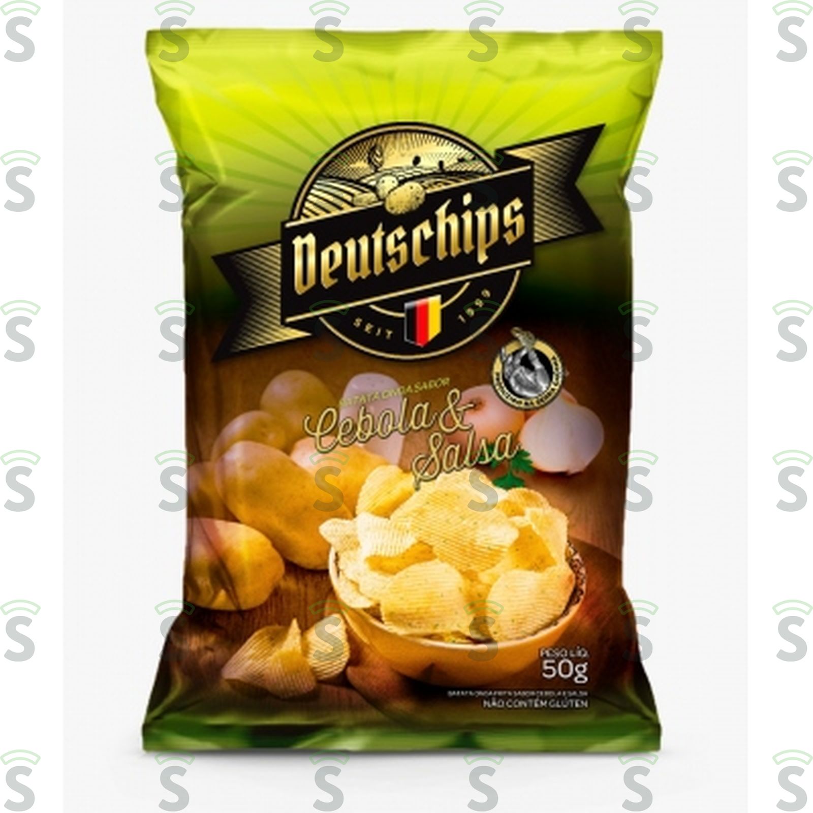 Deutschips-batata onda 50g cebola salsa