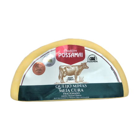Queijo Possamai Minas Meia Cura fracionado - aproximadamente 350g
