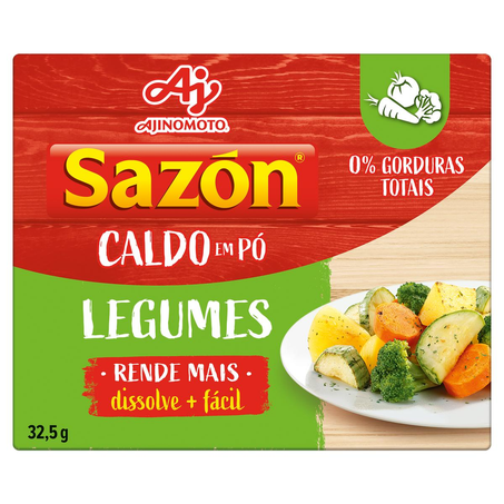 Caldo em Pó Sazón 32,5g - Legumes