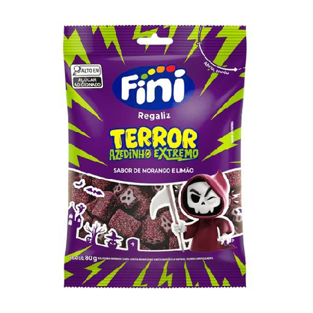 Guloseimas Regaliz Fini Tubes Terror Azedinho Extremo 80g