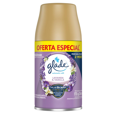 Purificador Automático Glade 269ml - Lavanda e Vanilla - Refil - Com 20% de Desconto