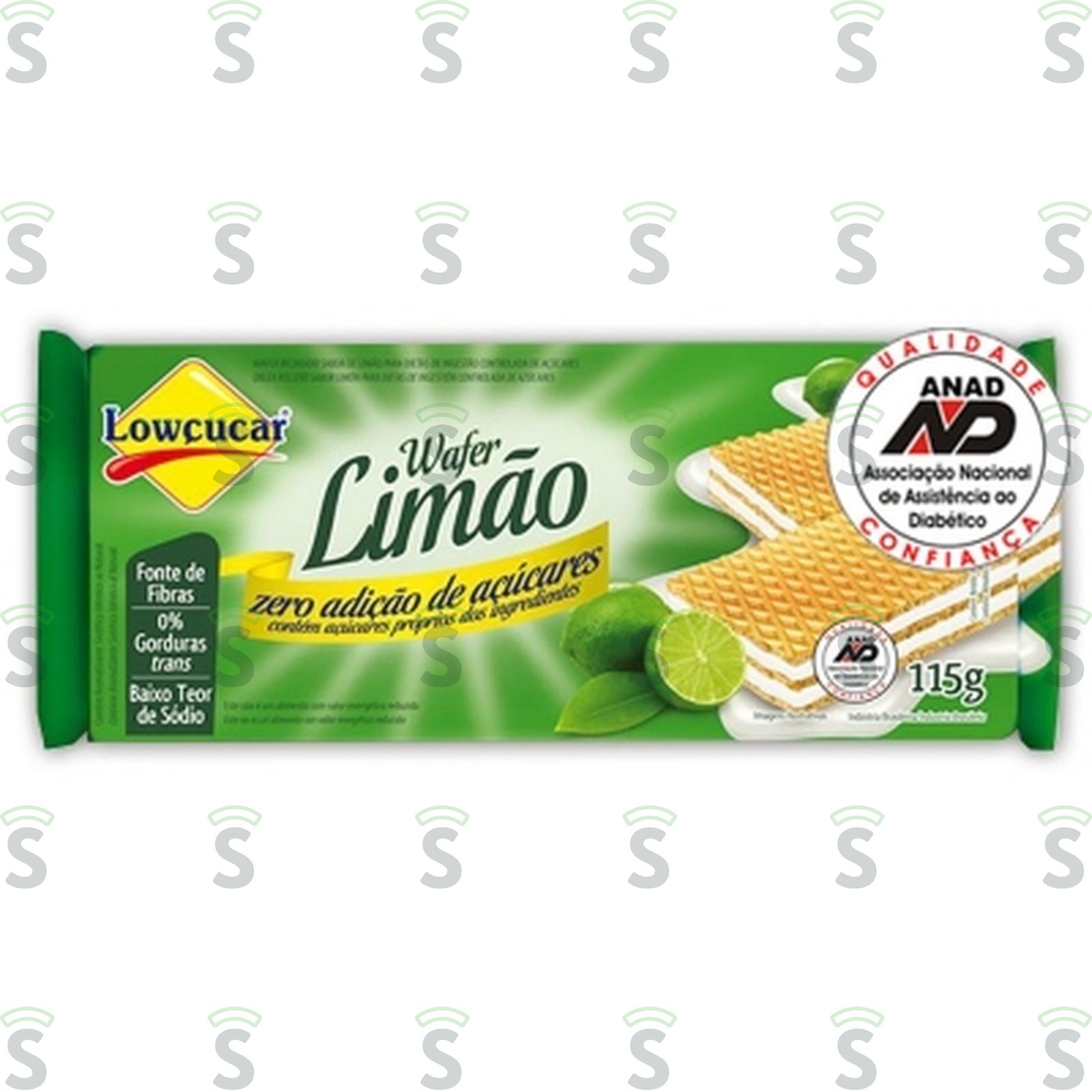 Lowcucar-wafer 115g zero limao