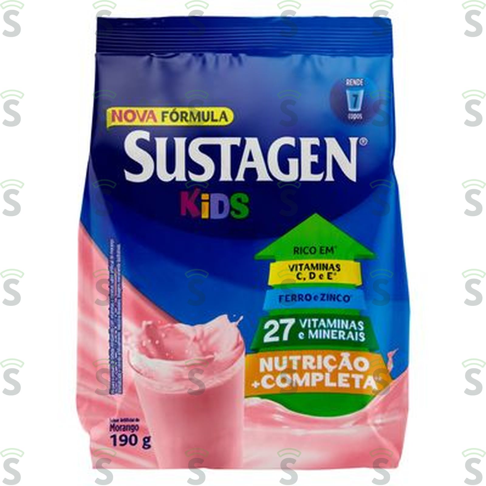 Complemento Alimentar Sustagen Kids Morango 190G