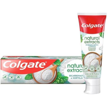 Creme dental colgate natural extracts bicabornato e hortela 90g