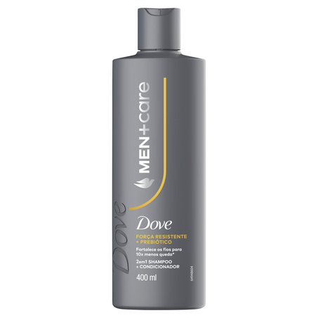 Shampoo Dove 400ml - Men - 2 em 1 - Força Resistente