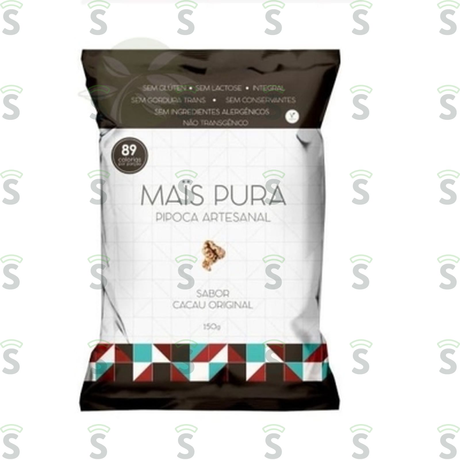 Pipoca Doce Mais Pura Artesanal Cacau Original Embalagem 150G
