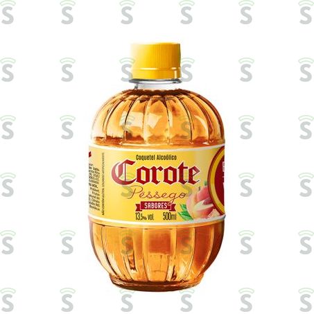  Coquetel Alcoólico Corote Pêssego  Garrafa 500ml