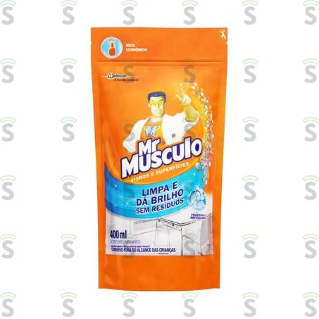  Limpador Mr Músculo Limpa Vidros Refil 400ml