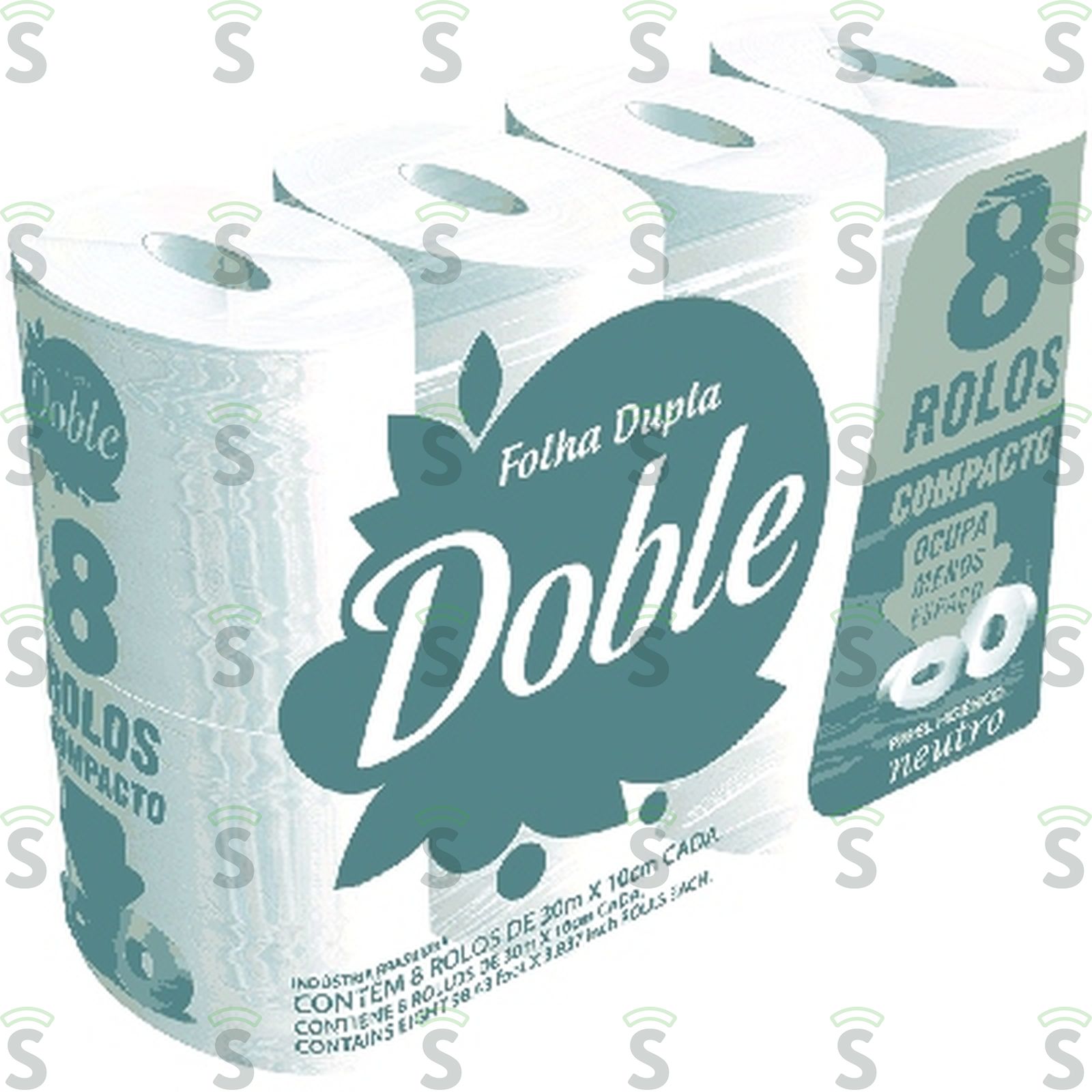 Papel Higiênico Doble Folha Dupla Neutro Pacote 8UN