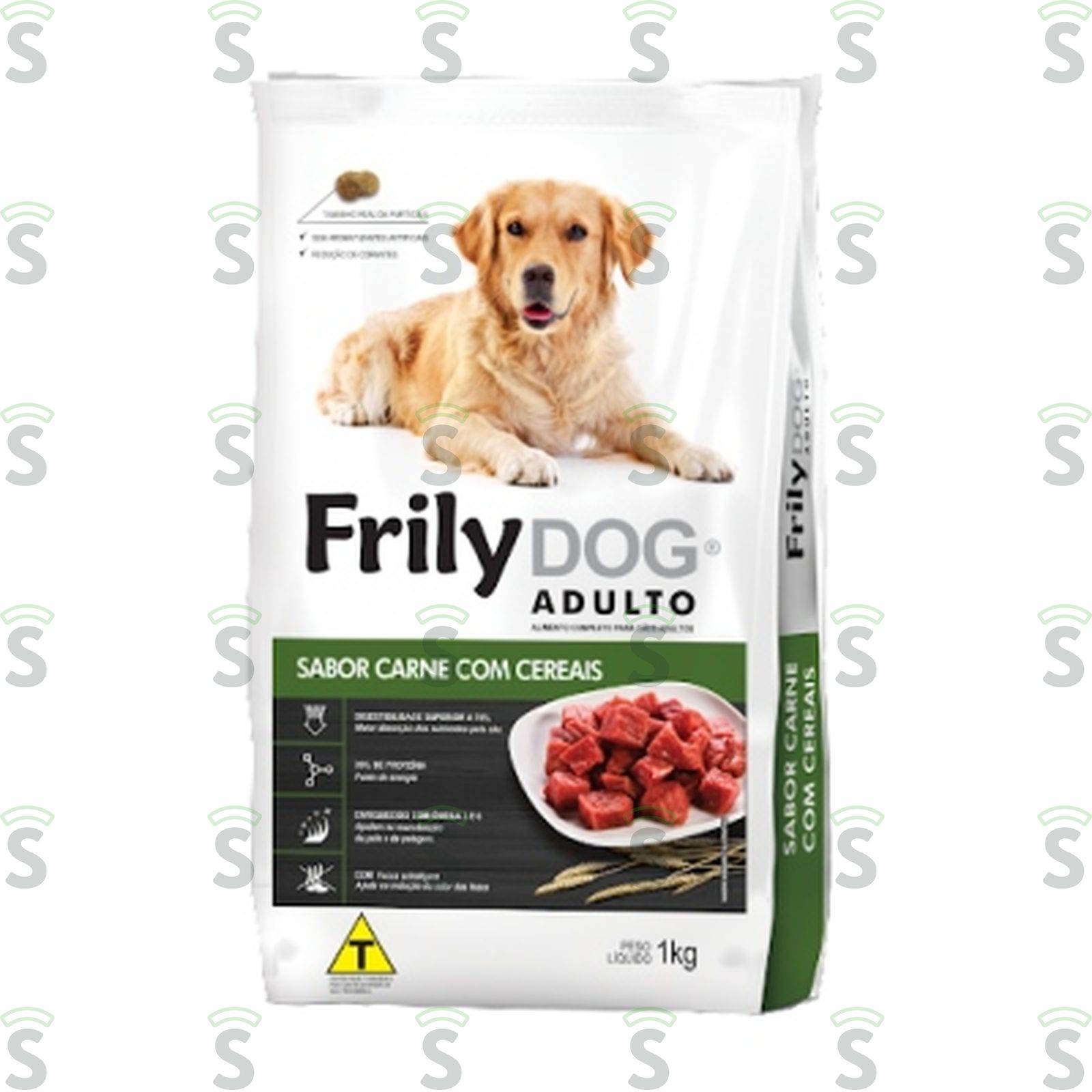 Frily dog-alimento 1kg carne com cereais