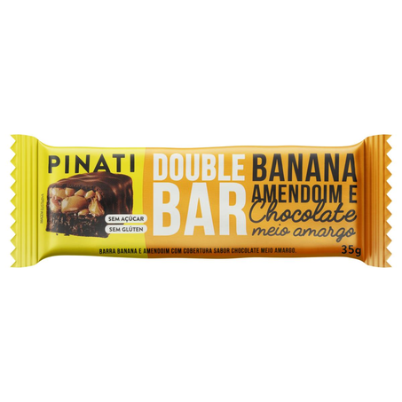 Barra de Cereais Pinati 35g - Double Bar - Banana/ Amendoim