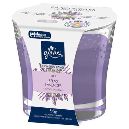 Odorizante Glade 96g - Vela Perfumada - Lavanda e Sândalo