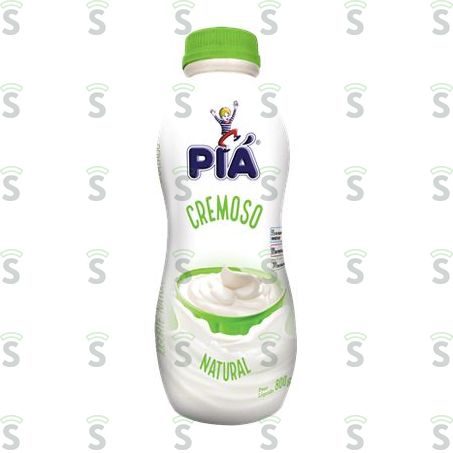  Iogurte Natural Piá Cremoso Garrafa 800g