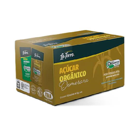 Açúcar Demerara Orgânico La Terrre Sachê C/50 250g