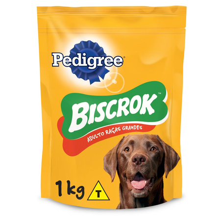 Biscoito Biscrok Pedigree 1kg - Adulto - Raças Grandes
