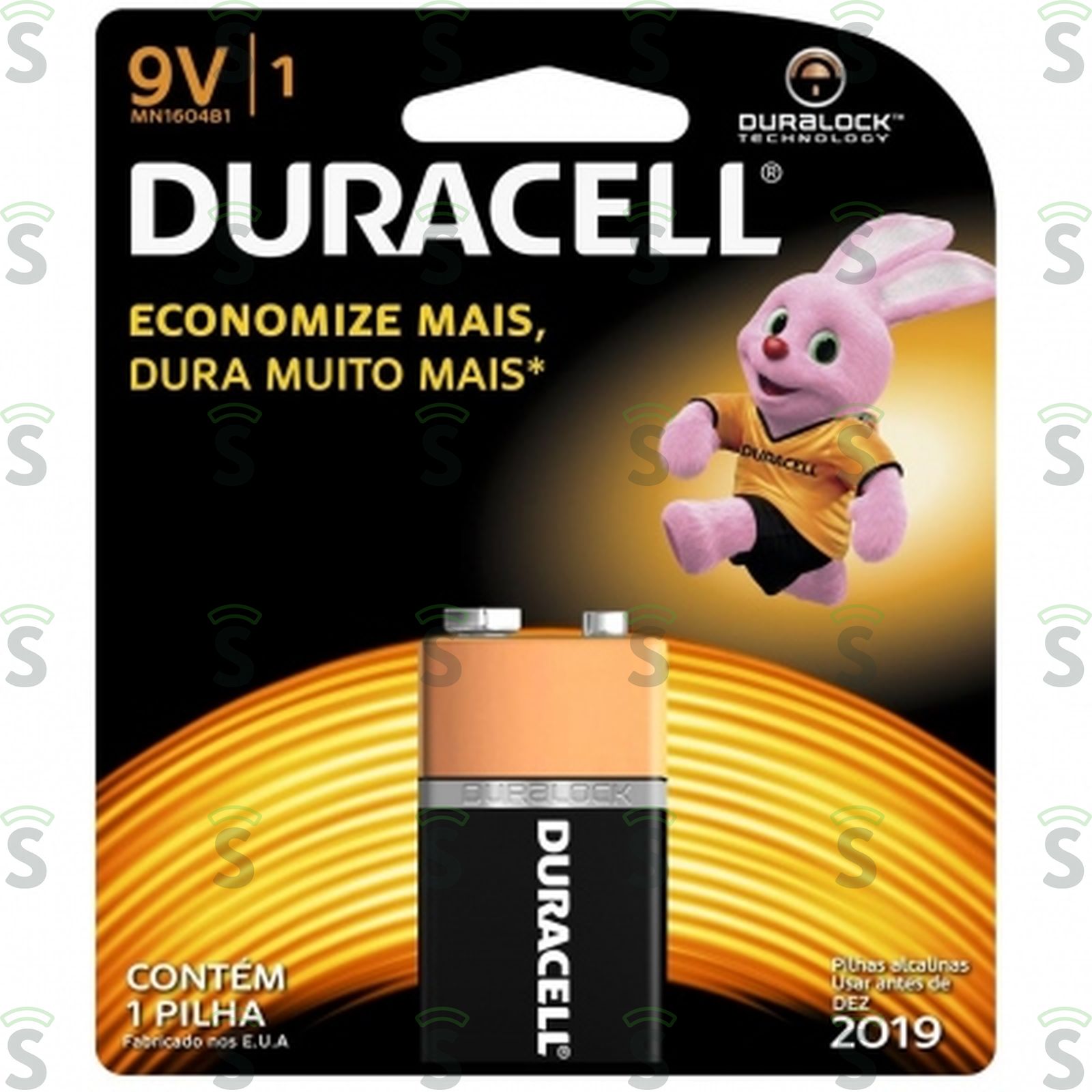 Duracell-pilha alcalina 9v