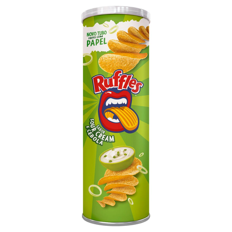 Batata Ruffles 100g - Sour Cream e Cebola - Tubo