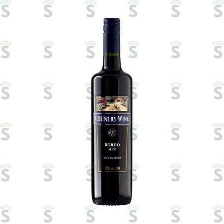  Vinho Tinto Country Wine Bordô Seco Garrafa 750ml