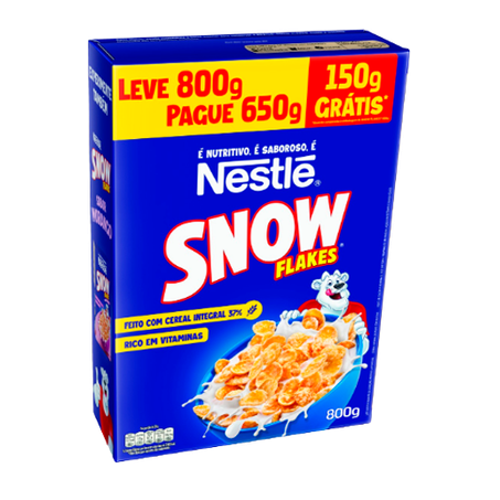 CEREAL MATINAL NESTLÉ SNOW FLAKES CAIXA LEVE 800G PAGUE 650G