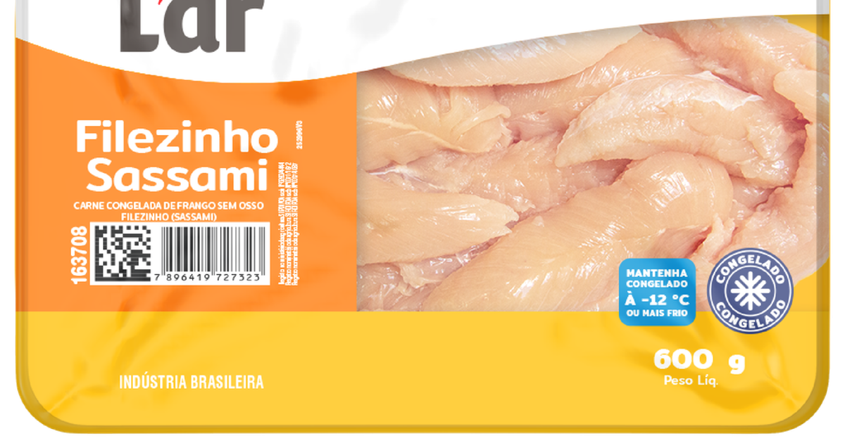 Filezinho Sassami Congelado Lar Bandeja 600g