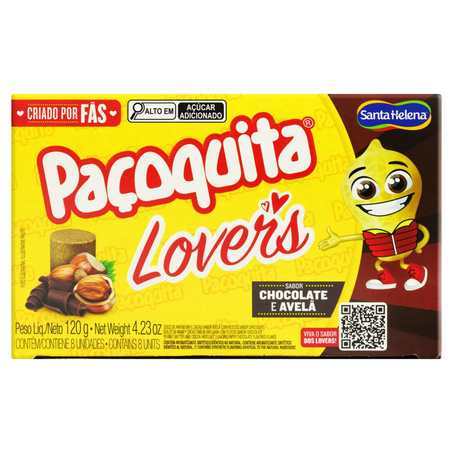 Paçoquita Santa Helena 120g - Lovers - Chocolate