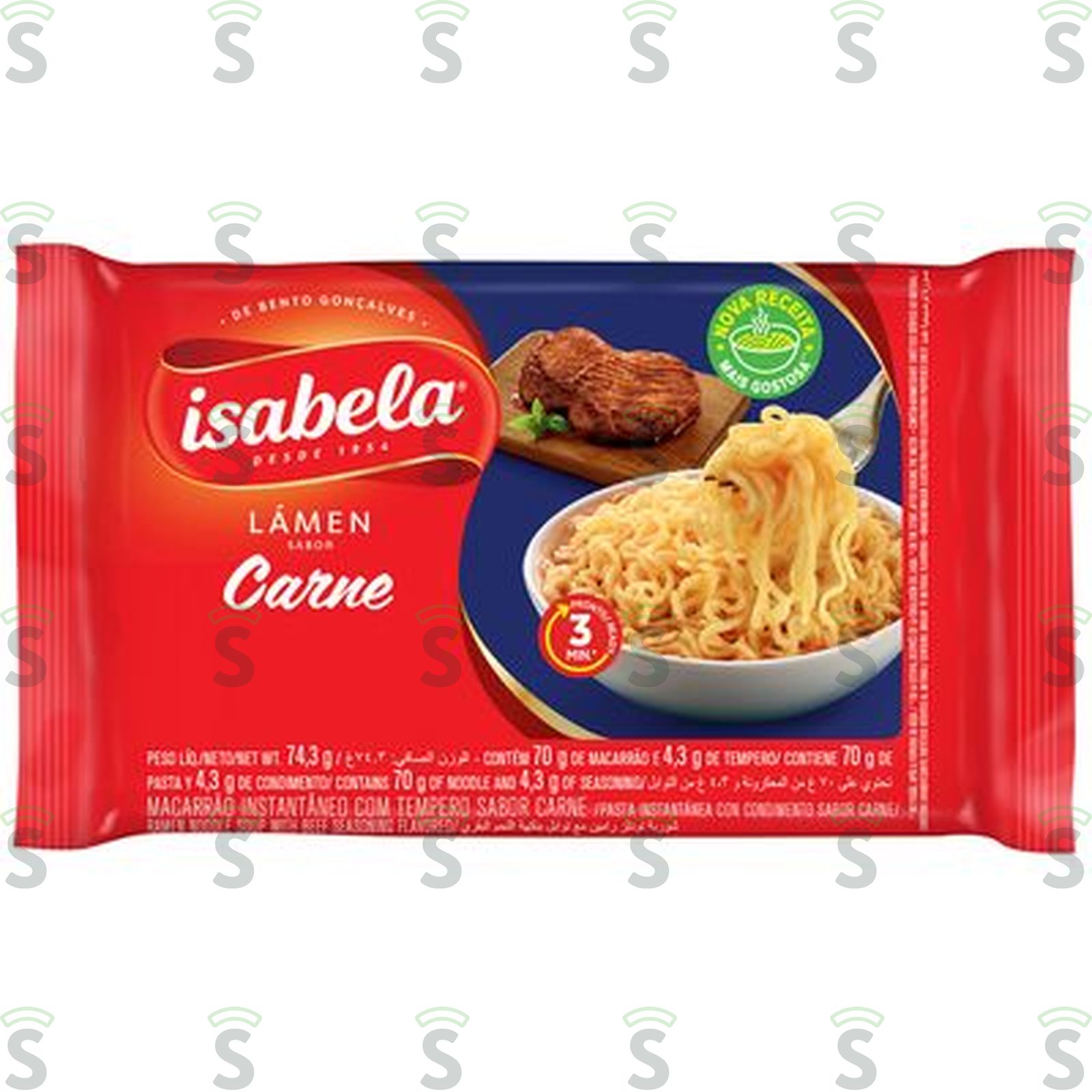 Macarrao isabela carne 743g