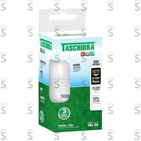  Lâmpada Taschibra Led 6500k Tkl 60 9w 1 Un