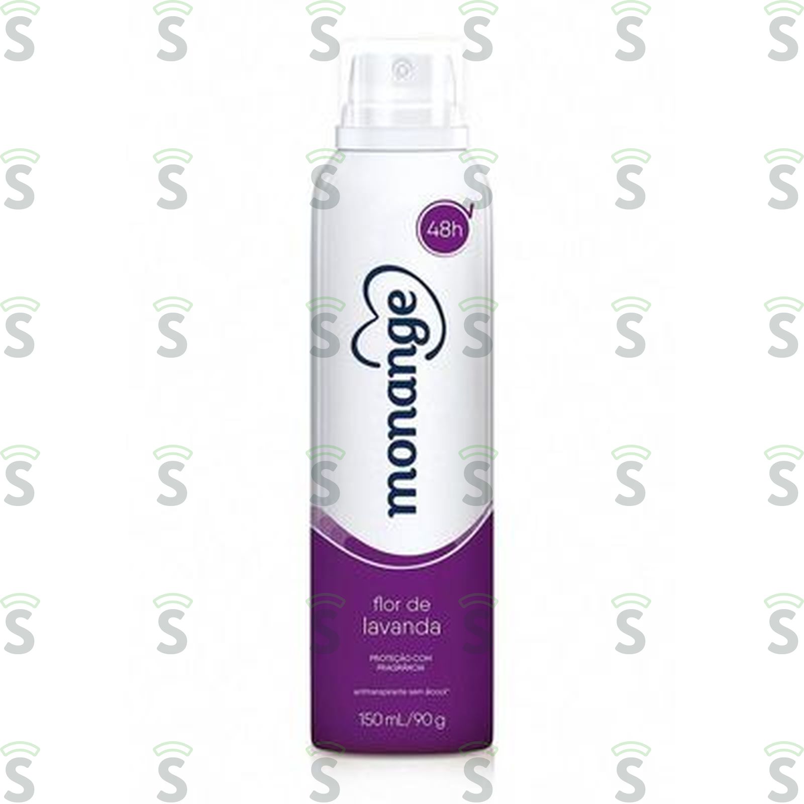 Desodorante Antitranspirante Aerossol Monange Flor de Lavanda Frasco Spray 150ml