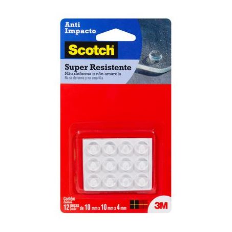 Protetor anti impacto redondo incolor médio 3m c/12